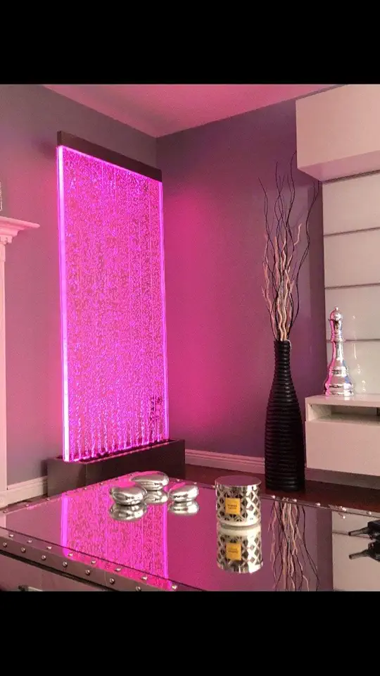 Jersey Home Decor 83” Tall x 30” Wide XXL Standing Bubble Fountain, Color Lights/Remote Ctrl