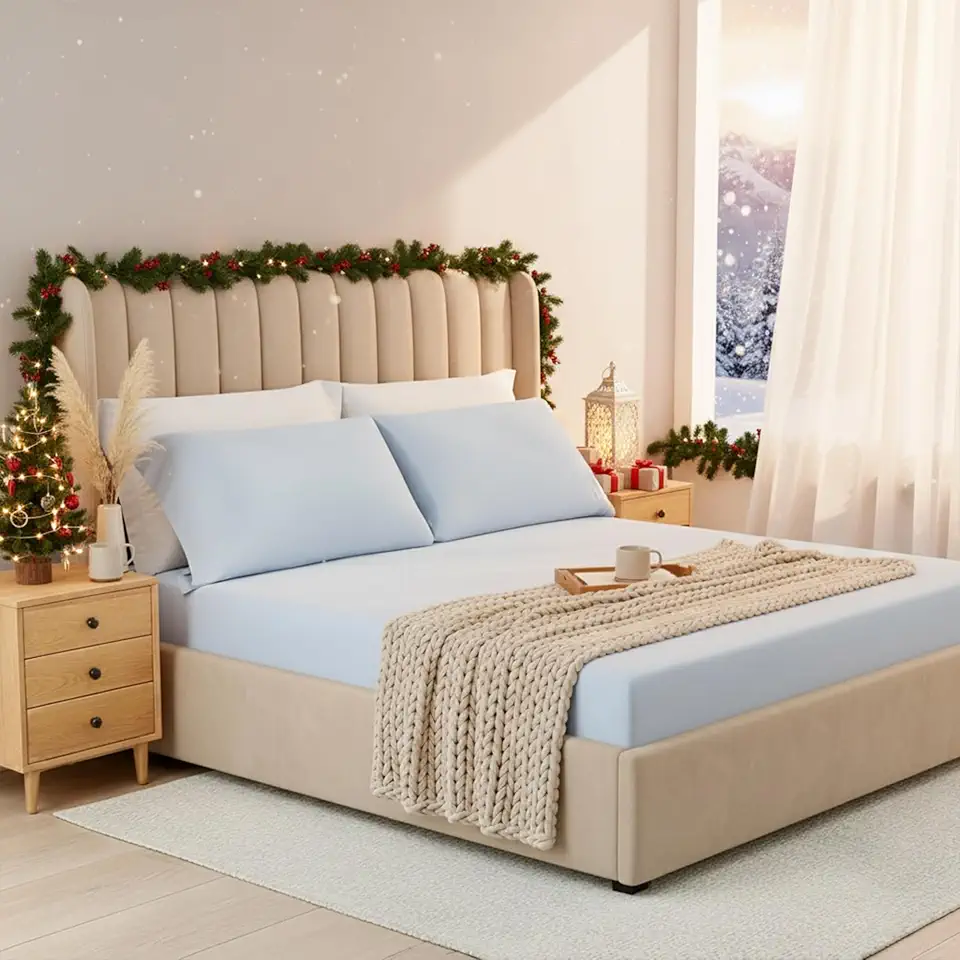 PURE ERA Jersey Knit 4pc Bed Sheet Set 100% T-Shirt Cotton Super Soft Comfy Breathable Fits Mattress Up to 20