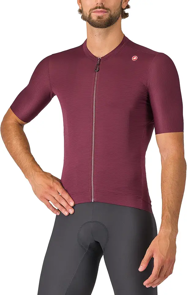 CASTELLI Men’s Espresso Jersey, Quarter Length Sleeve with Breathable Stretch Fabric for Gravel, Cycling & Road Biking