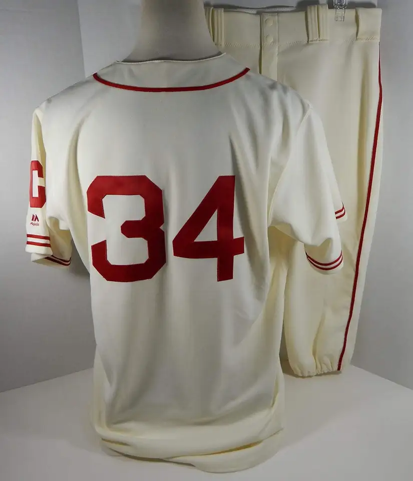 2018 Pittsburgh Pirates Crawford Trevor Williams #34 Game Used Cream Jersey Pant - Game Used MLB Jerseys