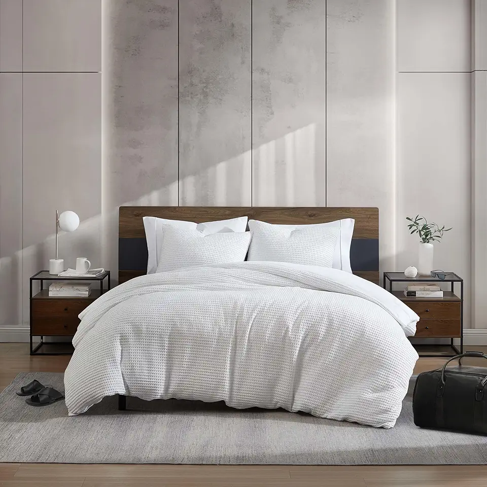 Calvin Klein - Twin Duvet Cover Set, Modern Cotton Melange Jersey Bedding with Matching Sham, Snap Closure, Dorm Essentials (Light Blue)