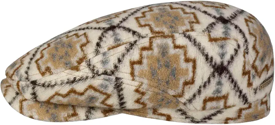 Stetson Navajo Driver Flat Cap Jersey Melange Wool Cotton Lining Made in EU Men Summer Winter