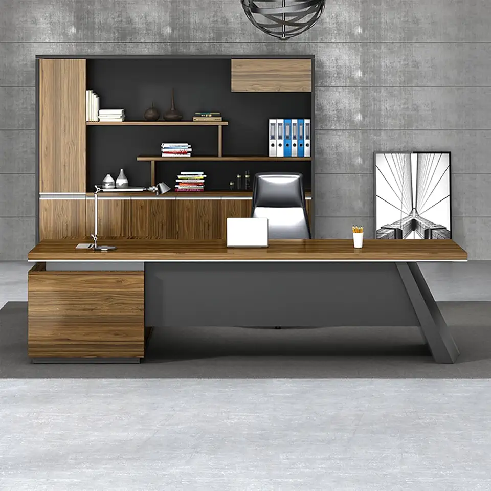 Modern L Shape Executive Desk for CEO Boss Manager, L-Shaped Computer Desk Home Office Furniture with Drawers, Gaming Table Workstation Drawers, Business Furniture for Home Office