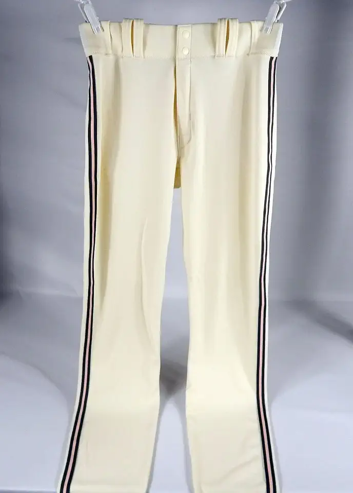 2022 Washington Nationals Mackenzie Gore #50 Game Used Cream Pants City 5 - Game Used MLB Jerseys