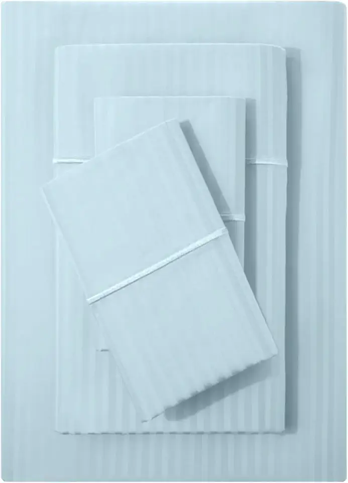 PURE ERA Jersey Knit 4pc Bed Sheet Set 100% T-Shirt Heather Cotton Super Soft Comfy Breathable Fits Mattress Up to 20