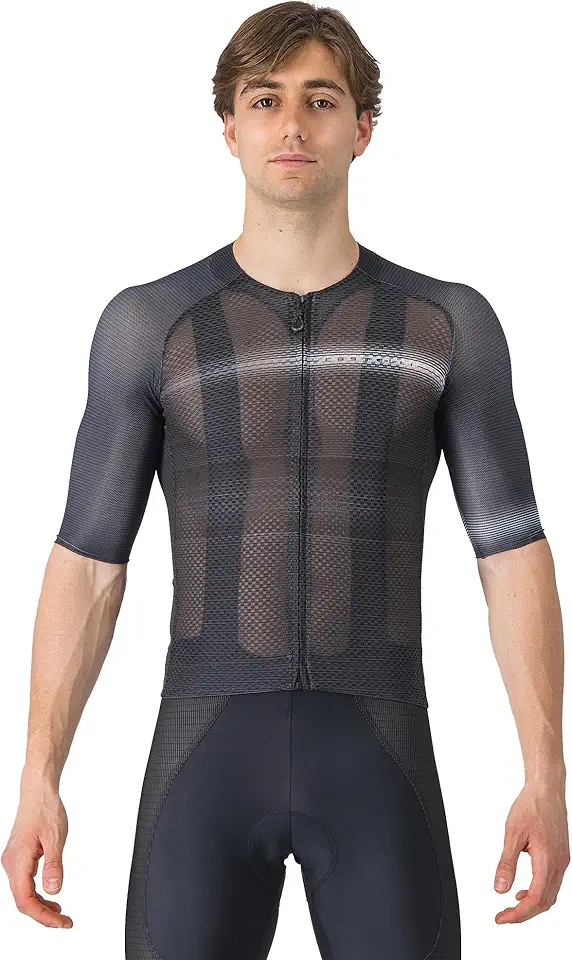 CASTELLI Men’s Climber’s A/C Jersey, Quarter Length Sleeve, Full Zip, Road Cycling & Gravel Biking Jersey with UV Protection
