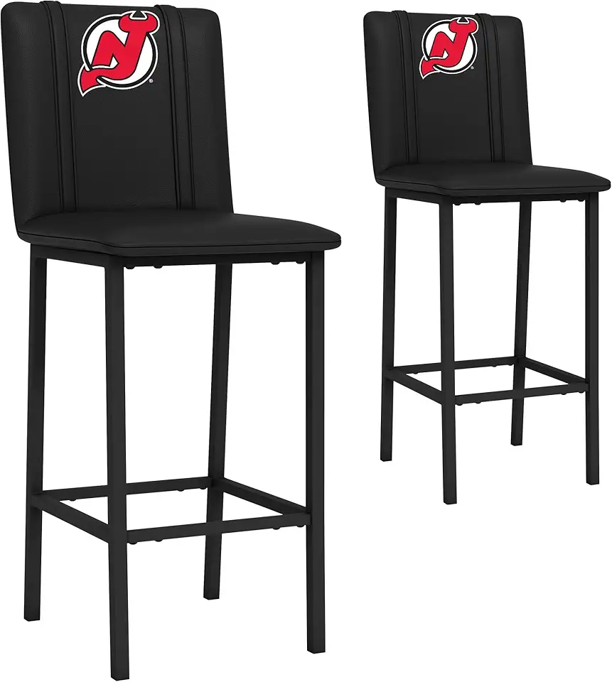 Dreamseat Set of 2 Stationary Bar Height Stools with New Jersey Devils Logo