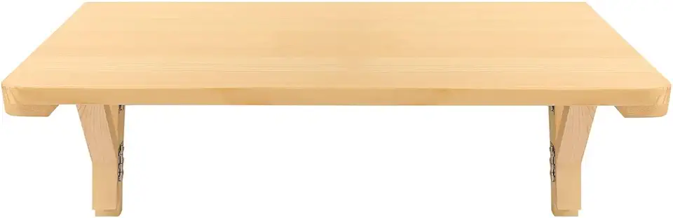 Mounted Drop Leaf Table Floating Computer Desk Wooden Dining with Brackets Workbench for Home Office Study Load Bearing 70 (One Color 60 * 45cm/24 * 18in)