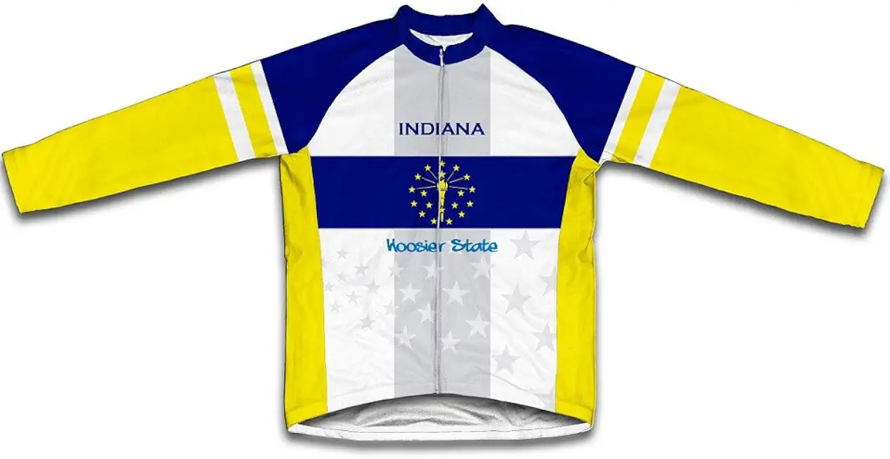 ScudoPro Indiana Flag Winter Thermal Cycling Jersey for Women