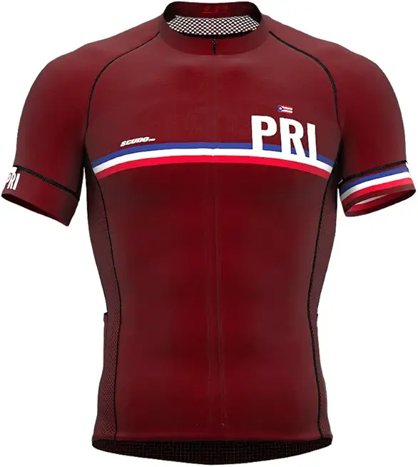 Puerto Rico Code Short Sleeve Cycling PRO Jersey for Men