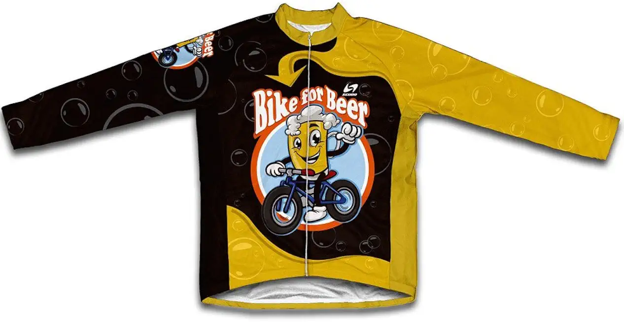 ScudoPro Bike for Beer Winter Thermal Cycling Jersey for Women