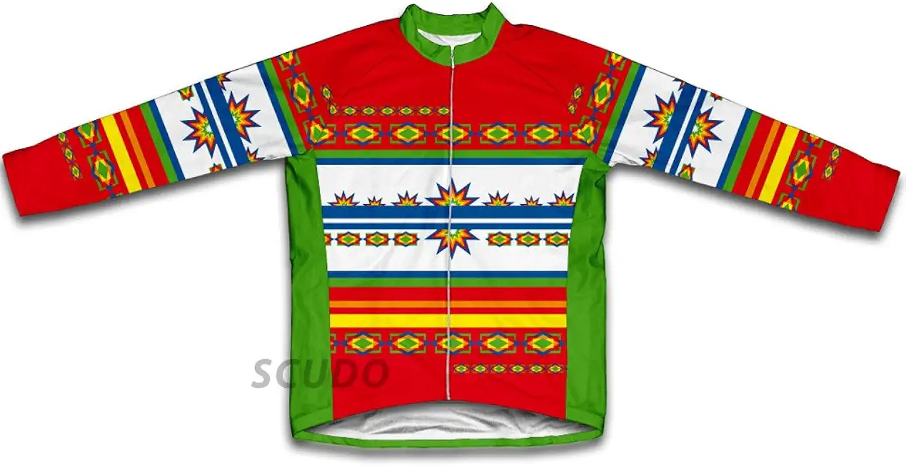 ScudoPro Sunrise Patterns Winter Thermal Cycling Jersey for Women