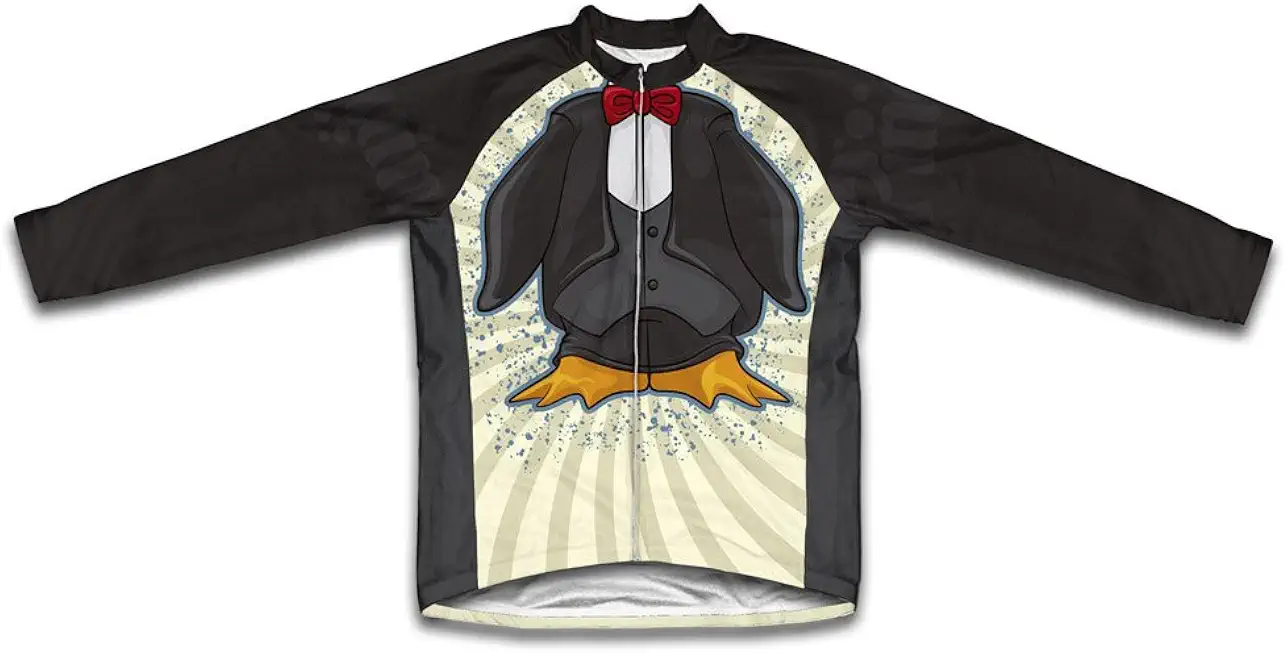 ScudoPro Elegant Penguin Winter Thermal Cycling Jersey for Women