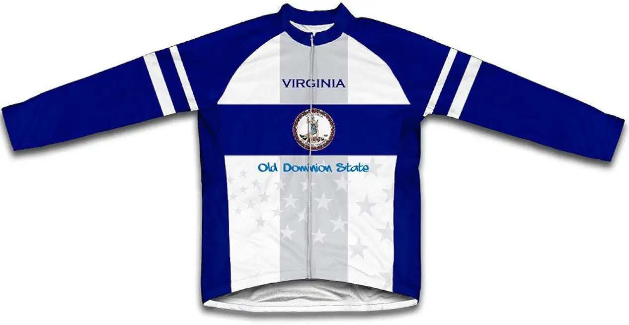 ScudoPro Virginia Flag Winter Thermal Cycling Jersey for Women