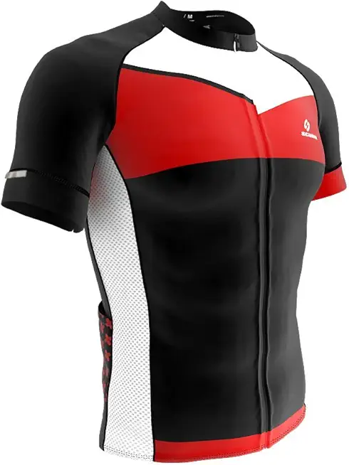 Red Horizont Bike Short Sleeve Cycling PRO Jersey for Men