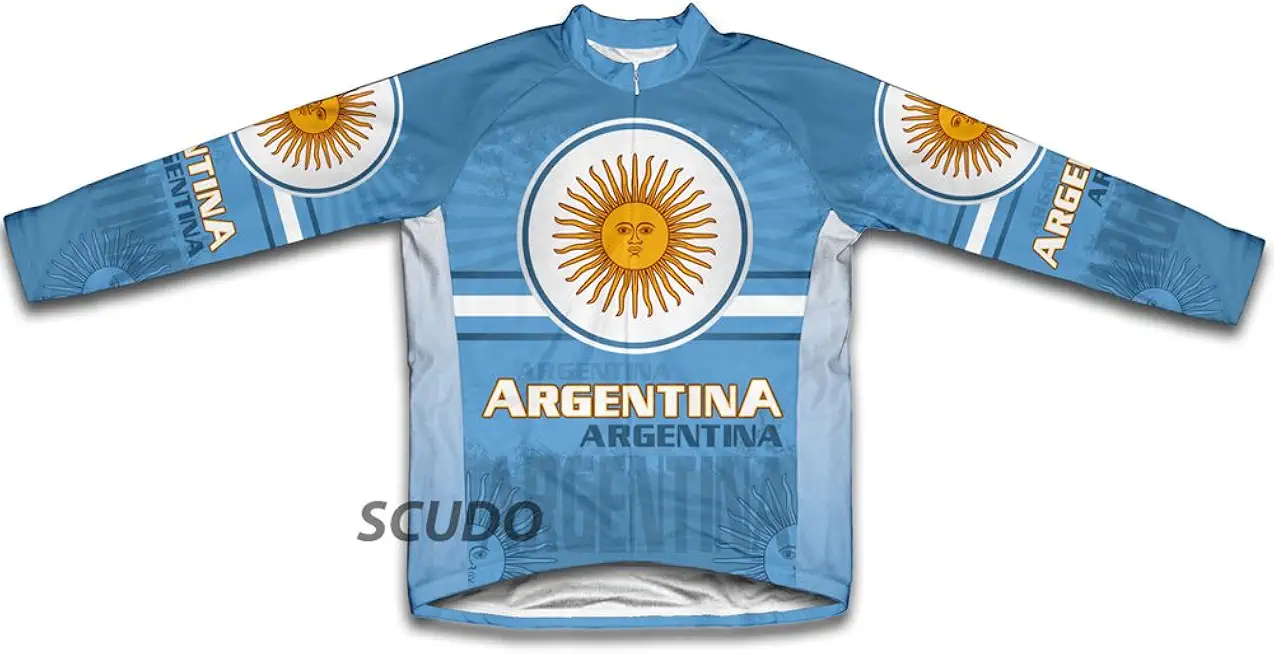 ScudoPro Argentina Winter Thermal Cycling Jersey for Men