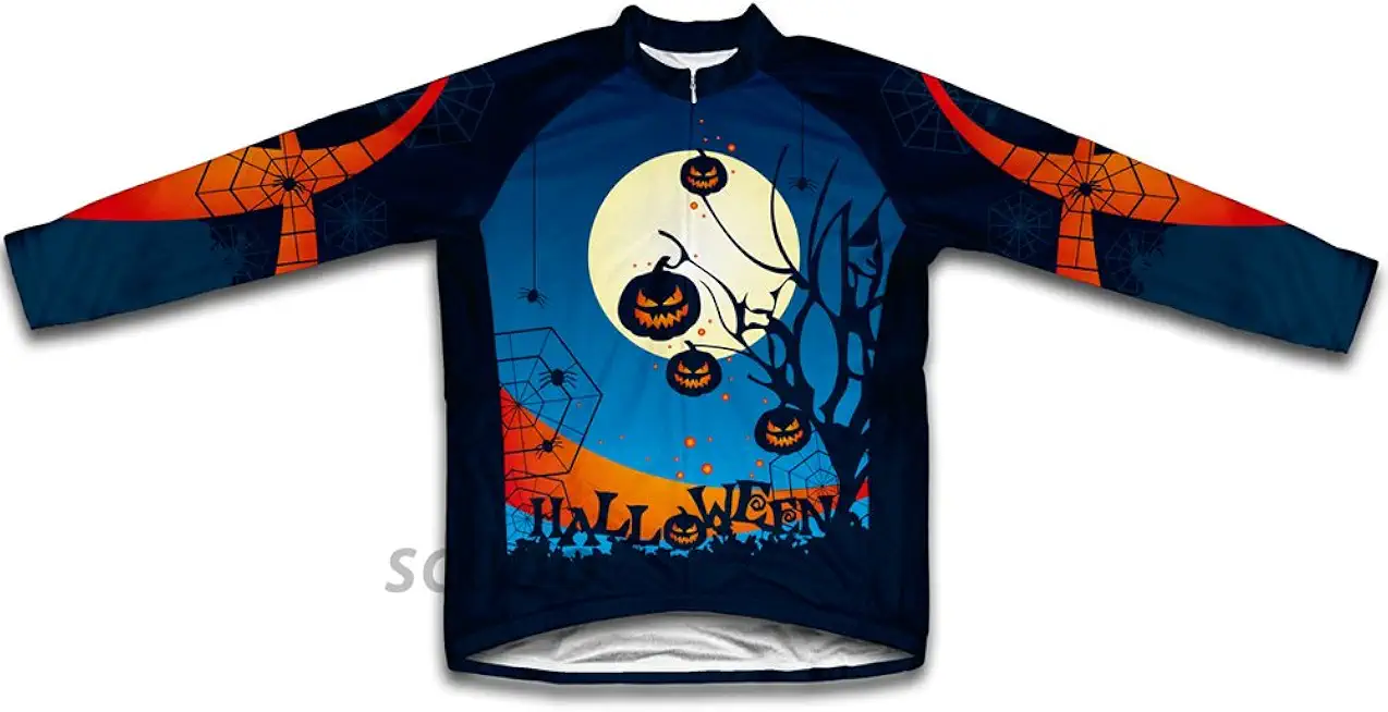 ScudoPro Midnight Creeps Winter Thermal Cycling Jersey for Men