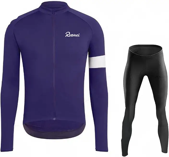 Winter Cycling Jersey Set Thermal Fleece Mens Racing Bike Wear Mountian Bicycle Clothes Long Sleeve Bib Pants Team Suit