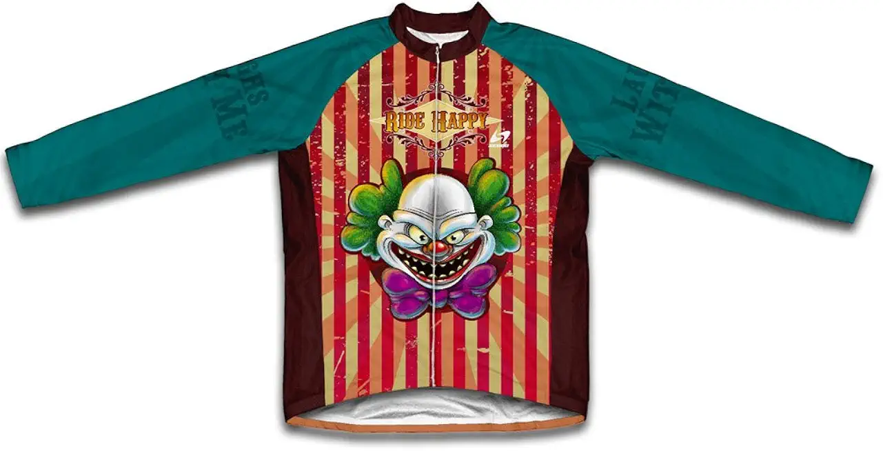ScudoPro Happy Clown Ride Winter Thermal Cycling Jersey for Men