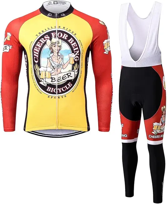 Thriller Rider Sports Mens Cheers for Being Outdoor Sports Mountain Bike Short Sleeve Cycling Jersey 4 Colors