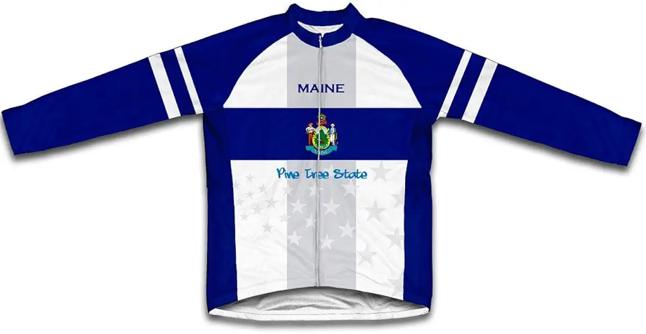 ScudoPro Maine Flag Winter Thermal Cycling Jersey for Women