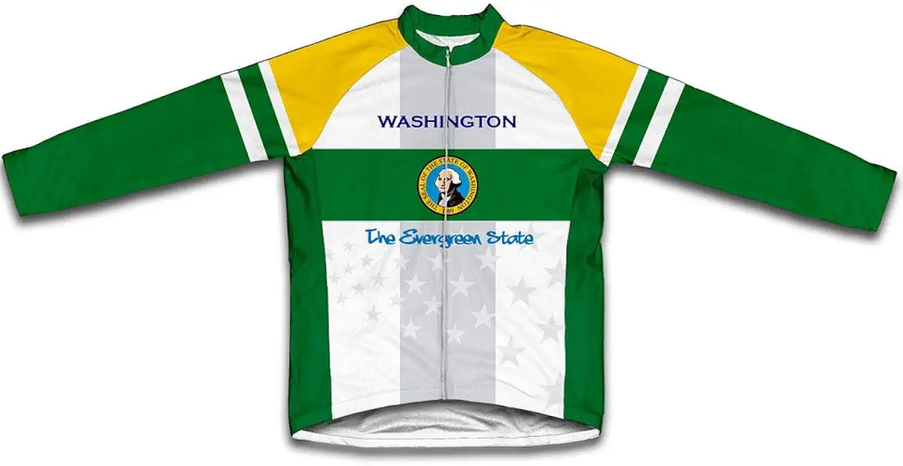 ScudoPro Washington Flag Winter Thermal Cycling Jersey for Women