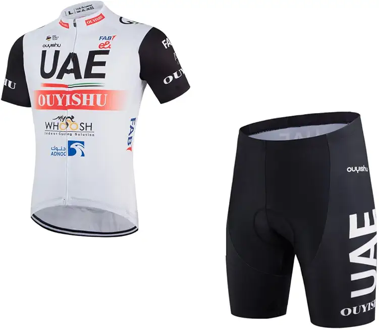 Men's Cycling Jersey Set - Breathable Quick-Dry Bike Shirt & Shorts with Reflective, Shock-Absorbing Pad