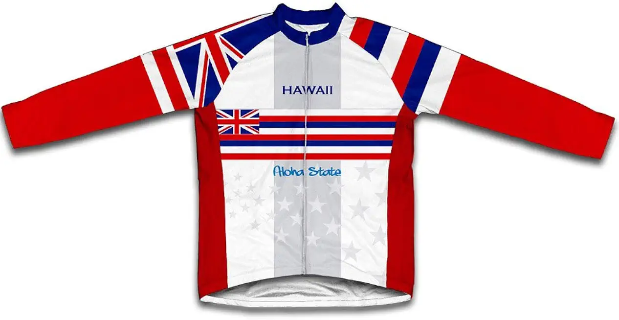 ScudoPro Hawaii Flag Winter Thermal Cycling Jersey for Women