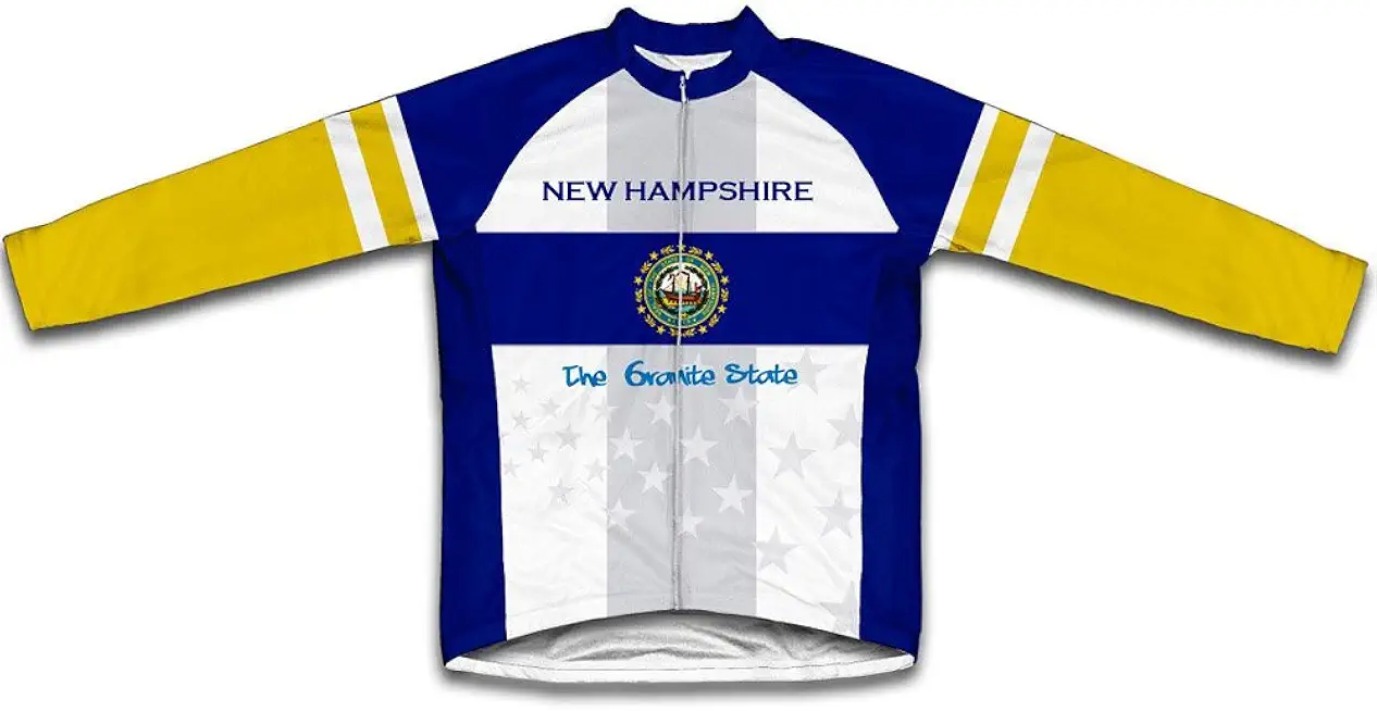 ScudoPro New Hampshire Flag Winter Thermal Cycling Jersey for Women