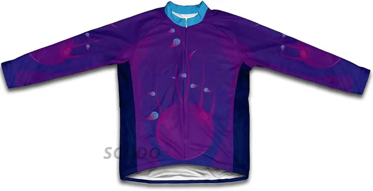 ScudoPro Purple Twist Winter Thermal Cycling Jersey for Women