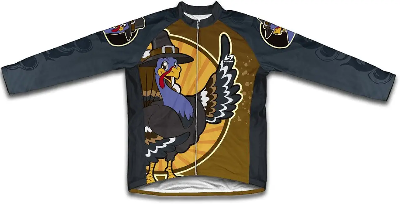 ScudoPro Thanksgiving Turkey Winter Thermal Cycling Jersey for Women