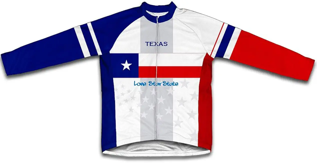 ScudoPro Texas Flag Winter Thermal Cycling Jersey for Women