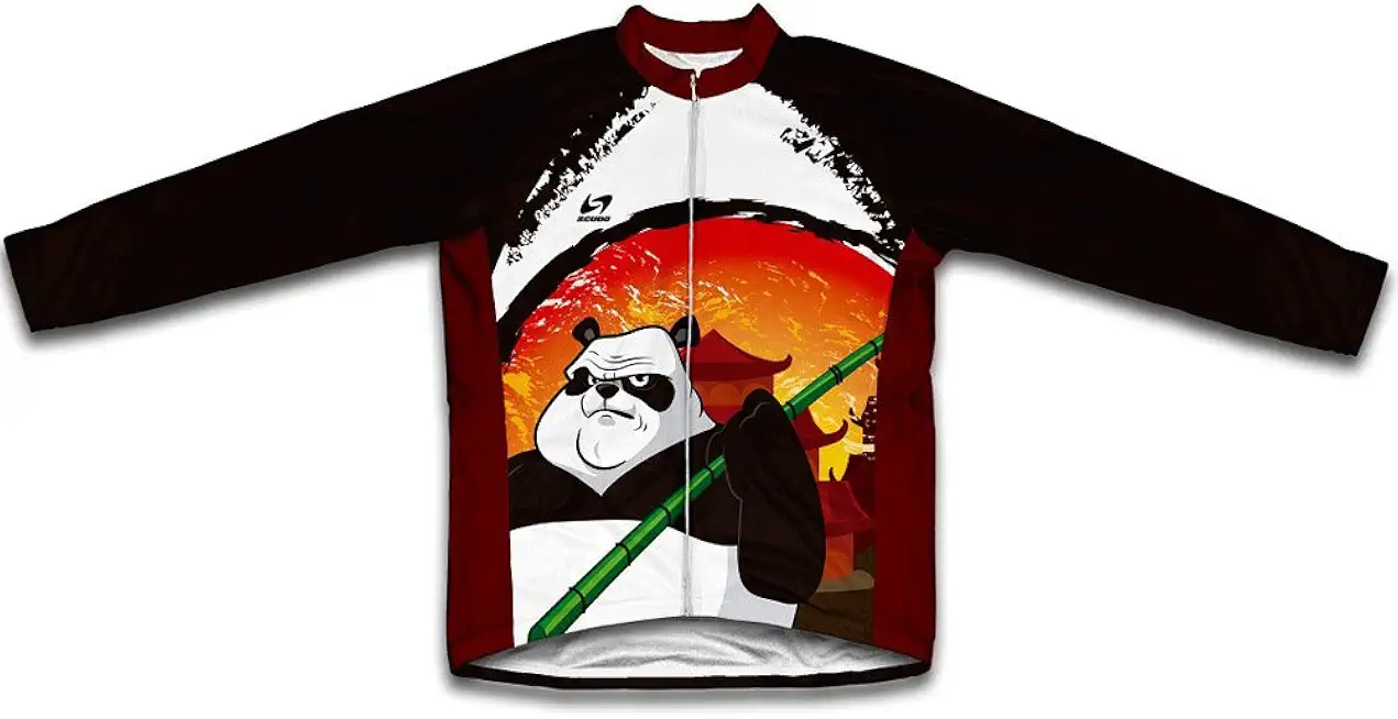 ScudoPro Panda Warrior Winter Thermal Cycling Jersey for Men