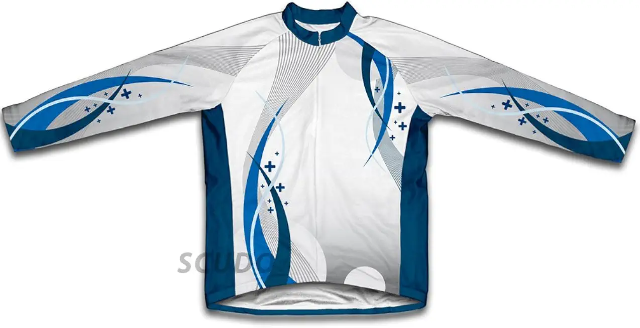 ScudoPro Blue Curve Winter Thermal Cycling Jersey for Women