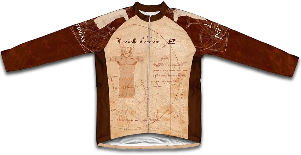 ScudoPro Vitruvian Man Winter Thermal Cycling Jersey for Women
