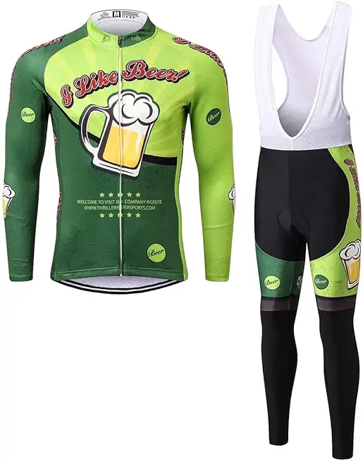 Thriller Rider Sports Mens I Like Beer Outdoor Sports Mountain Bike Short Sleeve Cycling Jersey