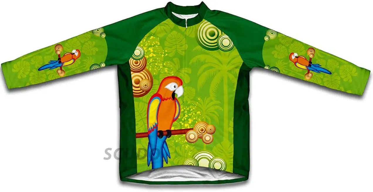 ScudoPro Parrot Paradise Winter Thermal Cycling Jersey for Women