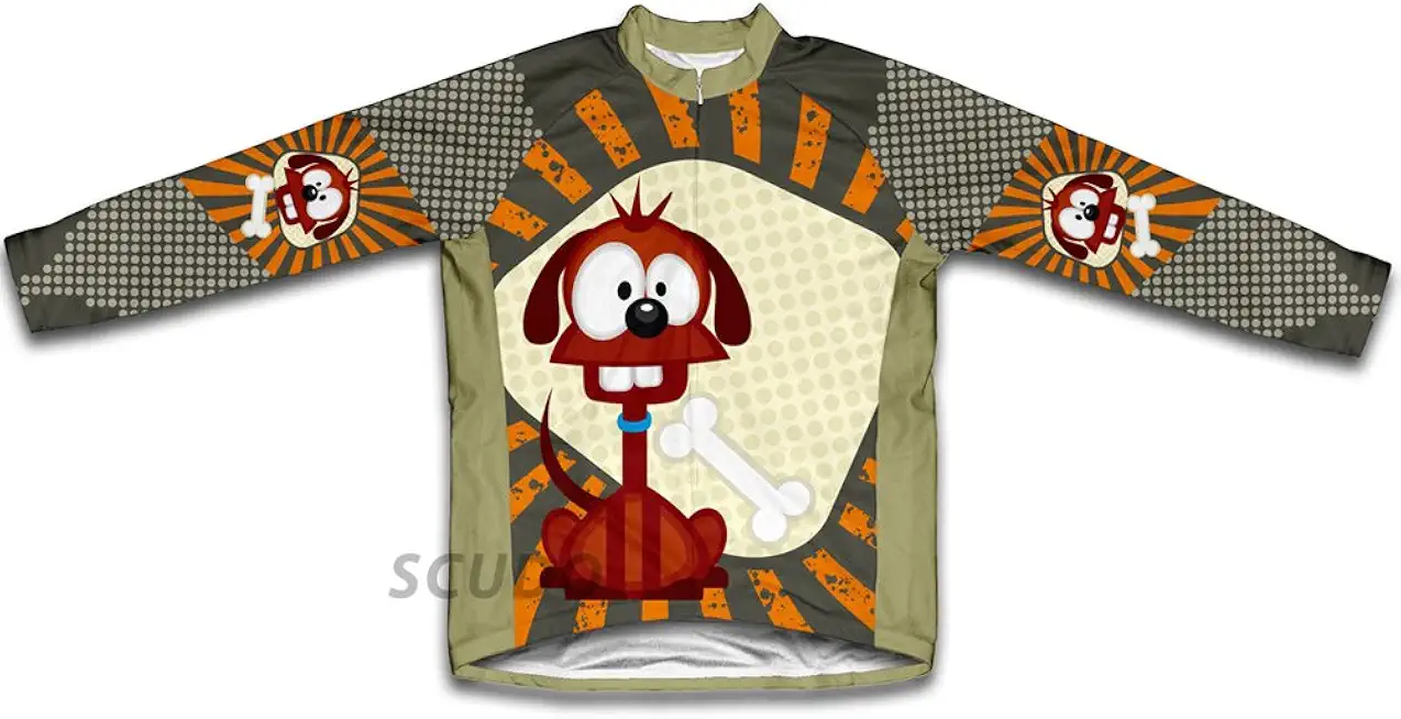 ScudoPro Curious Canine Winter Thermal Cycling Jersey for Women