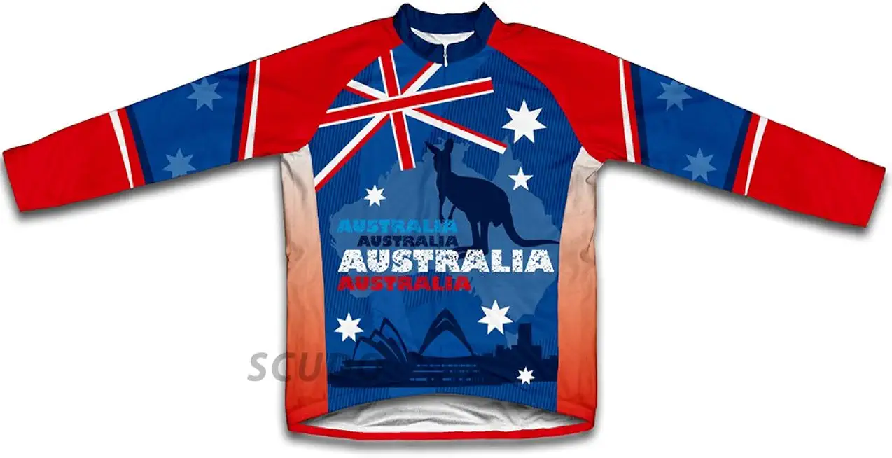 ScudoPro Australia Kangaroo Winter Thermal Cycling Jersey for Men