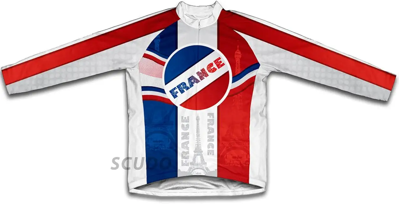 ScudoPro Viva La France Winter Thermal Cycling Jersey for Women