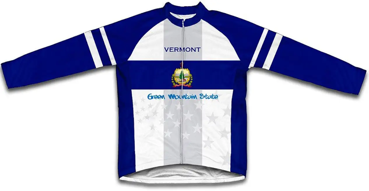 ScudoPro Vermont Flag Winter Thermal Cycling Jersey for Women