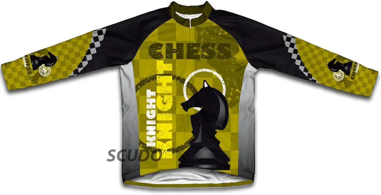 ScudoPro Chess Knight Winter Thermal Cycling Jersey for Women