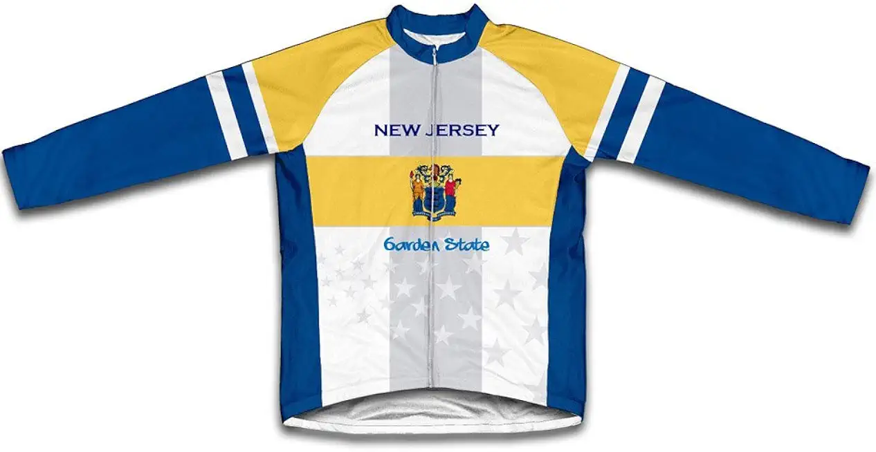 ScudoPro New Jersey Flag Winter Thermal Cycling Jersey for Men