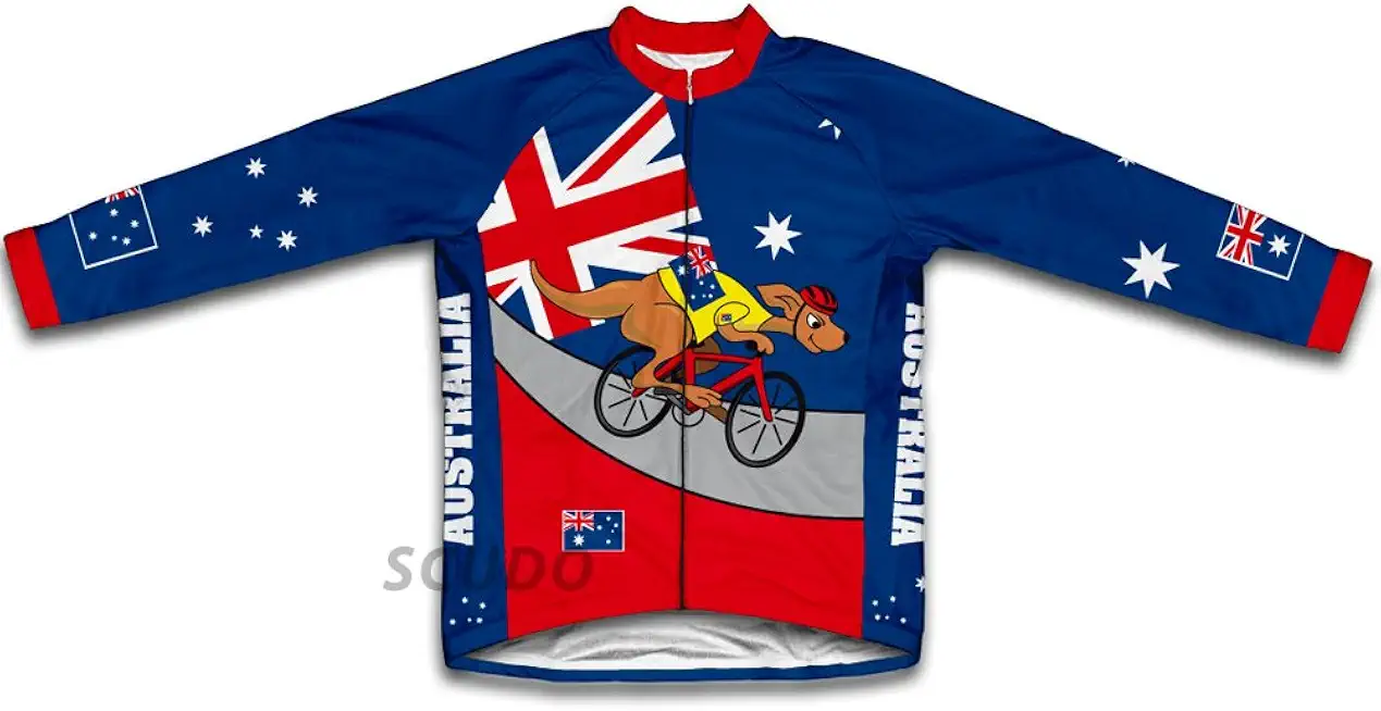 ScudoPro Australia Kangaroo Rider Winter Thermal Cycling Jersey for Women