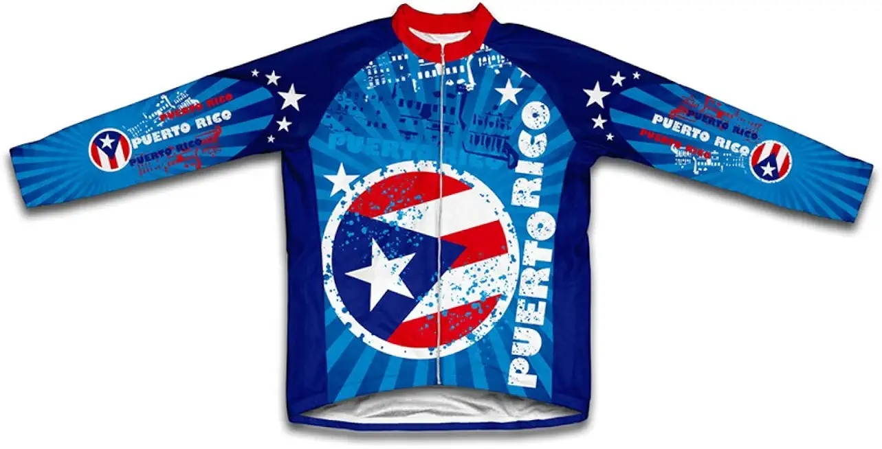 ScudoPro Puerto Rico Winter Thermal Cycling Jersey for Women