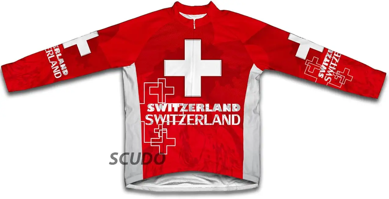 ScudoPro Switzerland Winter Thermal Cycling Jersey for Men