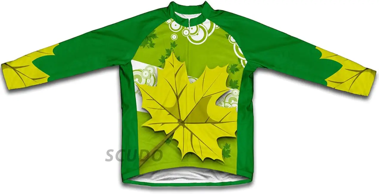 ScudoPro Green Fall Winter Thermal Cycling Jersey for Women