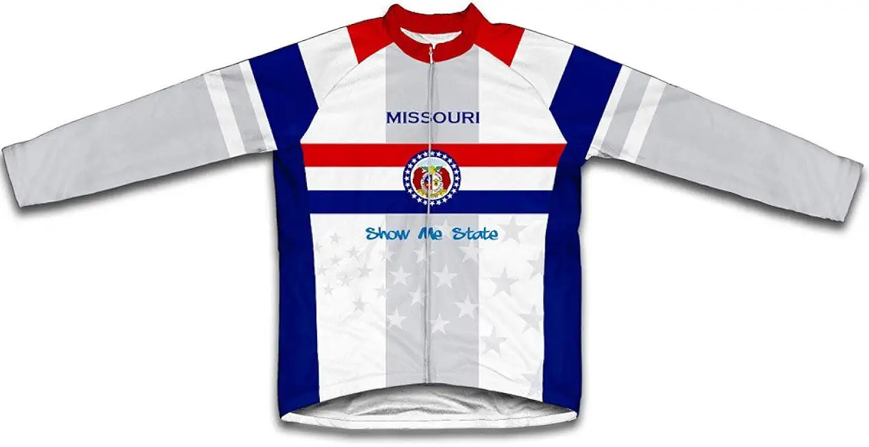 ScudoPro Missouri Flag Winter Thermal Cycling Jersey for Women