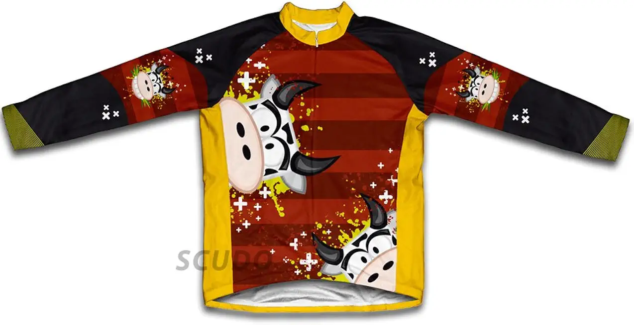 ScudoPro Cowlicious Winter Thermal Cycling Jersey for Men