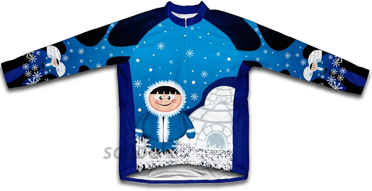 ScudoPro Polar Ice Man Winter Thermal Cycling Jersey for Men